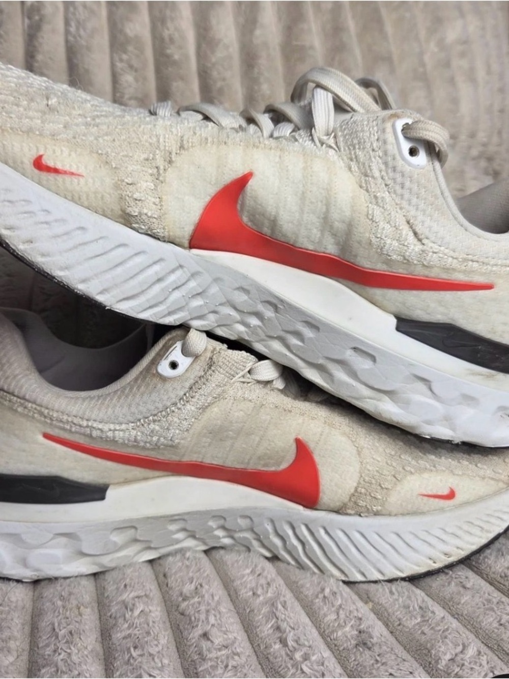 Nike React Infinity Run Flyknit 3 White Crimson Men's Running Shoes Size 8.5 - Picture 6 of 7